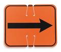 Zoro Select Traffic Cone Sign, 10 1/2 in H, 12 3/4 in W, 03-550-2WA 03-550-2WA