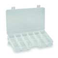 Westward Adjustable Compartment Box with 6 to 18 compartments, Plastic, 1-21/32" H x 11-1/2 in W 2HFR4