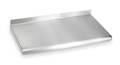 Zoro Select Stainless Steel Wall Shelf, 12"D x 24"W x 11-1/2"H, Silver 2HFZ9