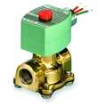 Redhat 120V AC Brass Solenoid Valve, Normally Open, 3/4 in Pipe Size 8030G083