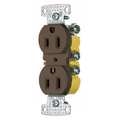 Hubbell 15A Duplex Receptacle 125VAC 5-15R BN RR15