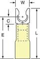 3M 12-10 AWG Heat-Shrink Locking Fork Terminal #10 Stud PK250 MH10-10FLK