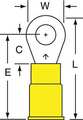 3M 12-10 AWG Nylon Ring Terminal #10 Stud PK500 MNG10-10RK