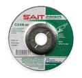 United Abrasives/Sait Depressed Center Grinding Wheel, 27, 4-1/2" Dia, 1/4" Thick, 7/8" Arbor Hole Size, Silicon Carbide 20061