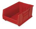 Quantum Storage Systems 150 lb Storage Bin, Polypropylene/Polyethylene, 16 1/2 in W, 11 in H, Red, 29 7/8 in L QUS974RD