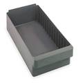 Quantum Storage Systems 25 lb Drawer Storage Bin, High Impact Polystyrene, 8 3/8 in W, 4 5/8 in H, Gray, 17 5/8 in L QED606GY