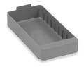 Quantum Storage Systems 15 lb Drawer Storage Bin, High Impact Polystyrene, 5 9/16 in W, 2 1/8 in H, 11 5/8 in L, Gray QED401GY