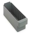 Quantum Storage Systems 15 lb Drawer Storage Bin, High Impact Polystyrene, 3 3/4 in W, 4 5/8 in H, 11 5/8 in L, Gray QED501GY