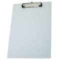 Zoro Select 8-1/2" x 11" Plastic Clipboard, Silver 2LJX3