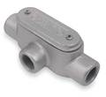 Abb Conduit Outlet Body w/Cover, Iron, T T27CG-TB