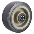 Zoro Select Caster Wheel, 5 in., 750 lb., Tan Core P-UP-050X020/050R-AM