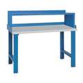 Lista Workbench with Riser, Laminate, 72 in W, 35 1/4 in Height, 1,000 lb, Straight XSWB13-72PT/BB-SRS