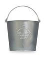 Zoro Select 3 1/2 gal Round Mop Bucket, 11 in H, 11 13/64 in Dia, Silver, Galvanized Steel 2MPE8