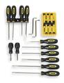 Stanley Screwdriver Set, Slotted/Phillips, 20 Pc 60-220