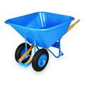 Westward Wheelbarrow, Poly, 10 Cu. Ft., Pneumatic 2MVU8