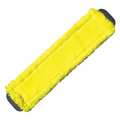Unger 16 in L Flat Mop Pad, 16 oz Dry Wt, Clamp On Connection, Cut-End, Yellow, Microfiber MM40Y