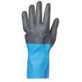 Mapa 14" Chemical Resistant Gloves, Natural Rubber Latex/Neoprene, 10, 1 PR NL-52