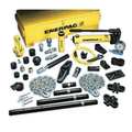 Enerpac MS21020, 12.5 Ton, Hydraulic Cylinder and Hand Pump Set with 3 Cylinders and 53 Attachments MS21020