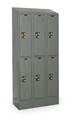 Hallowell Wardrobe Locker, 36 in W, 18 in D, 84 in H, (2) Tier, (3) Wide, Dark Gray URB3288-2ASB-HG