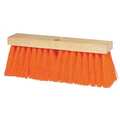 Tough Guy 16 in Sweep Face Broom Head, Stiff, Synthetic, Orange 2PYV7