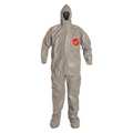 Dupont Coveralls, 6 PK, Gray, Tychem(R) 6000, Zipper TF169TGY4X000600