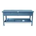 Strong Hold Industrial Shop Table with Drawers, Steel, 60" W, 34" Height, 8250 lb., Straight T6036-2DB