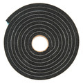 Zoro Select Foam Seal, 10 ft., 3/4 in. W, Black, Rubber 2RRF4