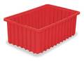 Akro-Mils Divider Box, Red, Industrial Grade Polymer, 22 3/8 in L, 17 3/8 in W, 8 in H 33228RED