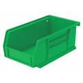 Akro-Mils 10 lb Hang & Stack Storage Bin, Plastic, 4 1/8 in W, 3 in H, 7 3/8 in L, Green 30220GREEN
