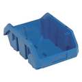 Quantum Storage Systems 75 lb Hang & Stack Storage Bin, Plastic, 9 1/4 in W, 6 1/2 in H, 14 in L, Blue QP1496BL