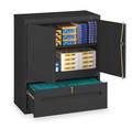 Tennsco 36" W 1 Drawer Lateral File Drawer Cabinet, Black, Letter/Legal DWR-4218BK