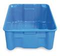 Molded Fiberglass Stack & Nest Container, Blue, Fiberglass Reinforced Composite, 24 1/4 in L, 14 3/4 in W, 8 in H 7805085268