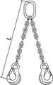 Pewag Chain Sling, G120, DOS, Alloy Steel, 5 ft. L 10G120DOS/5