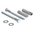 Zoro Select Concrete Mounting Kit, Steel, Silver CS-33-KIT-2