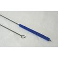 Tough Guy Tube and Pipe Brush, 19" L Handle, 5" L Brush, Blue, Galvanized, 24" L Overall 2VGP9