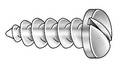 Zoro Select Sheet Metal Screw, #4 x 1/4 in, Zinc Plated Steel Pan Head Slotted Drive, 100 PK 697350-PG