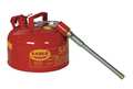 Eagle Mfg 2 1/2 gal Red Galvanized Steel Type II Safety Can Flammables U226S