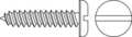 Zoro Select Sheet Metal Screw, #6 x 1/4 in, Zinc Plated Steel Pan Head Slotted Drive, 100 PK SMSPI0-600250-100P