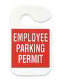 Zoro Select Employee Parking Permit, Red, PK5 2XKE7
