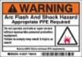 Brady Arc Flash Protection Label, PK100, 102307 102307