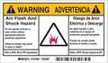 Brady Arc Flash Protection Label, PK100, 102311 102311