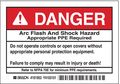 Brady Arc Flash Protection Label, PK5, 101953 101953
