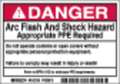 Brady Arc Flash Protection Label, PK100, 102310 102310