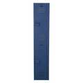 Bradley Wardrobe Locker, 12 in W, 18 in D, 72 in H, (1) Wide, (2) Openings, Deep Blue LK1218722HV-203