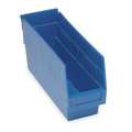 Quantum Storage Systems 50 lb Shelf Storage Bin, Polypropylene, 4 1/8 in W, 6 in H, 11 5/8 in L, Blue QSB201BL