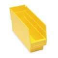 Quantum Storage Systems 50 lb Shelf Storage Bin, Polypropylene, 4 1/8 in W, 6 in H, 11 5/8 in L, Yellow QSB201YL