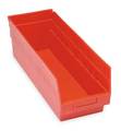 Quantum Storage Systems 50 lb Shelf Storage Bin, Polypropylene, 6 5/8 in W, 6 in H, 17 7/8 in L, Red QSB204RD