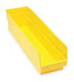 Quantum Storage Systems 50 lb Shelf Storage Bin, Polypropylene, 6 5/8 in W, 6 in H, 23 5/8 in L, Yellow QSB206YL