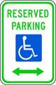 Zing Handicap Parking Sign, Reserved, 18X12, 2345 2345