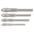 Starrett Pin Vise Set, 0-0.187 In, Nickel, 4 Pc S162Z